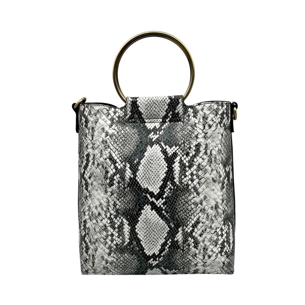 Unbranded Snakeskin Print Top Handle Crossbody & Matching Pouch